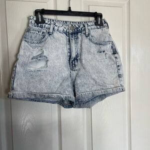 Cotton On The Flashback Highrise Denim Distressed Jean Shorts S 6 altered